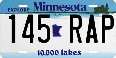 MN license plate 145RAP