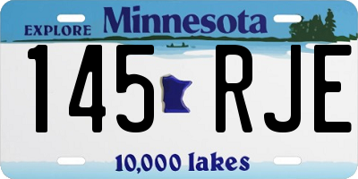 MN license plate 145RJE