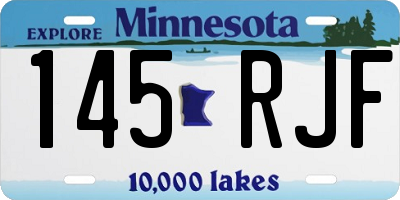 MN license plate 145RJF