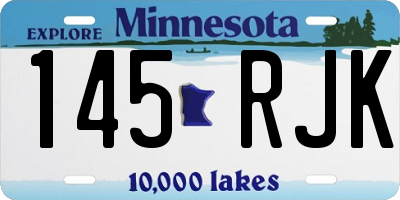 MN license plate 145RJK