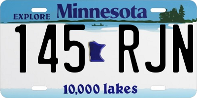 MN license plate 145RJN