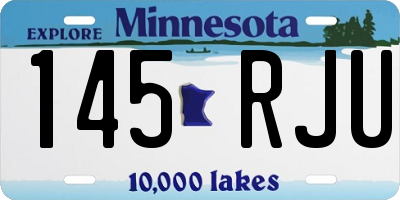 MN license plate 145RJU