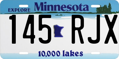 MN license plate 145RJX