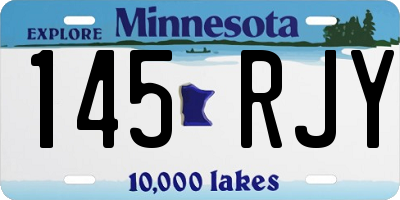 MN license plate 145RJY