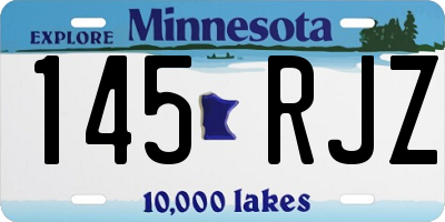 MN license plate 145RJZ