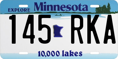 MN license plate 145RKA