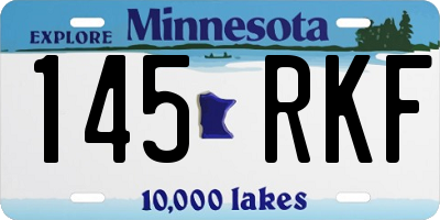 MN license plate 145RKF