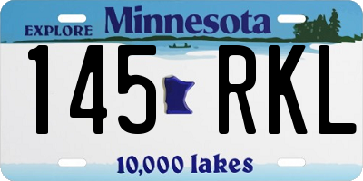 MN license plate 145RKL