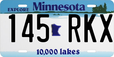 MN license plate 145RKX