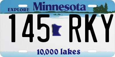 MN license plate 145RKY