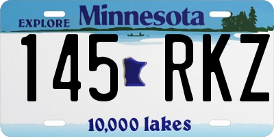 MN license plate 145RKZ