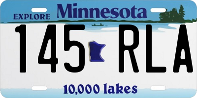 MN license plate 145RLA