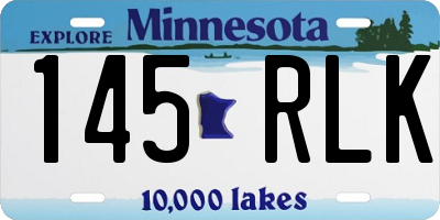MN license plate 145RLK