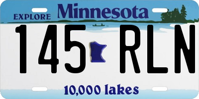 MN license plate 145RLN