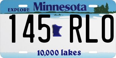 MN license plate 145RLO