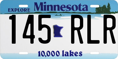 MN license plate 145RLR