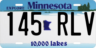 MN license plate 145RLV
