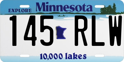 MN license plate 145RLW
