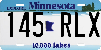 MN license plate 145RLX