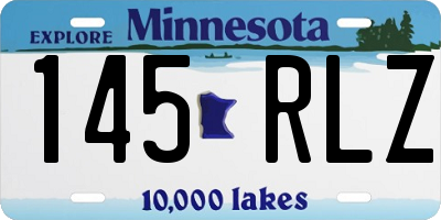 MN license plate 145RLZ