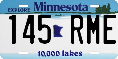 MN license plate 145RME