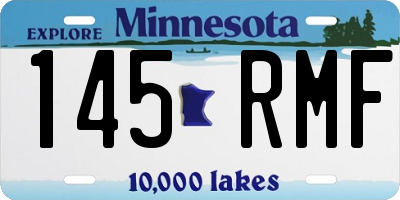 MN license plate 145RMF