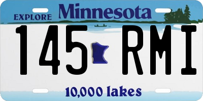 MN license plate 145RMI