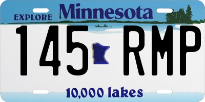 MN license plate 145RMP