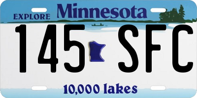MN license plate 145SFC