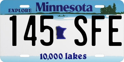 MN license plate 145SFE