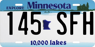 MN license plate 145SFH