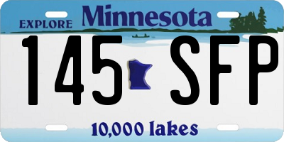MN license plate 145SFP