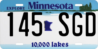 MN license plate 145SGD
