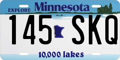 MN license plate 145SKQ