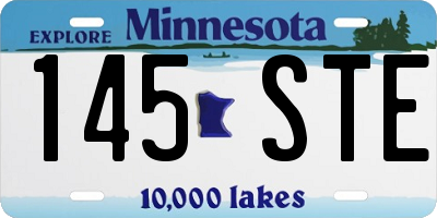 MN license plate 145STE