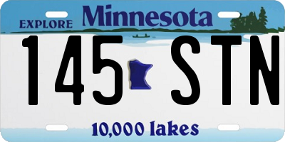 MN license plate 145STN