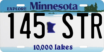 MN license plate 145STR