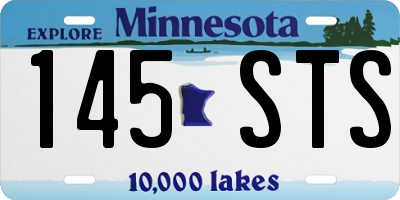 MN license plate 145STS
