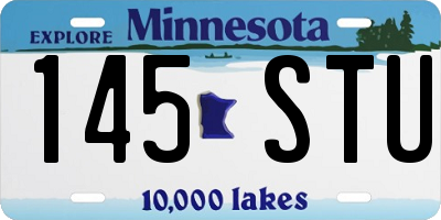 MN license plate 145STU