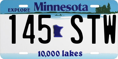 MN license plate 145STW