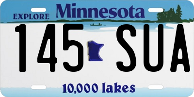 MN license plate 145SUA