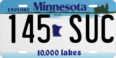 MN license plate 145SUC
