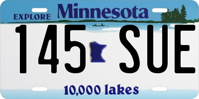 MN license plate 145SUE