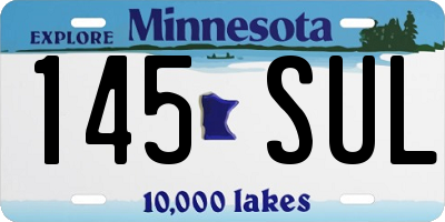 MN license plate 145SUL
