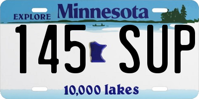 MN license plate 145SUP