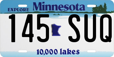 MN license plate 145SUQ