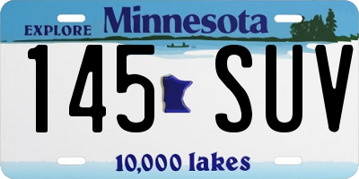MN license plate 145SUV