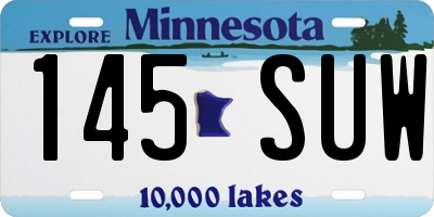MN license plate 145SUW