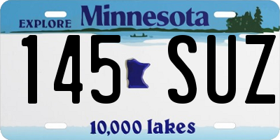 MN license plate 145SUZ