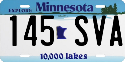 MN license plate 145SVA